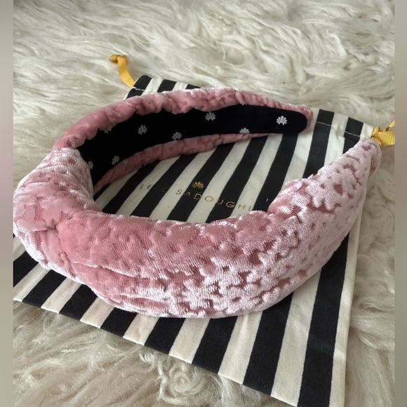 NWOT - Lele Sadoughi Burnout Velvet Knotted Headband - Picture 3 of 5